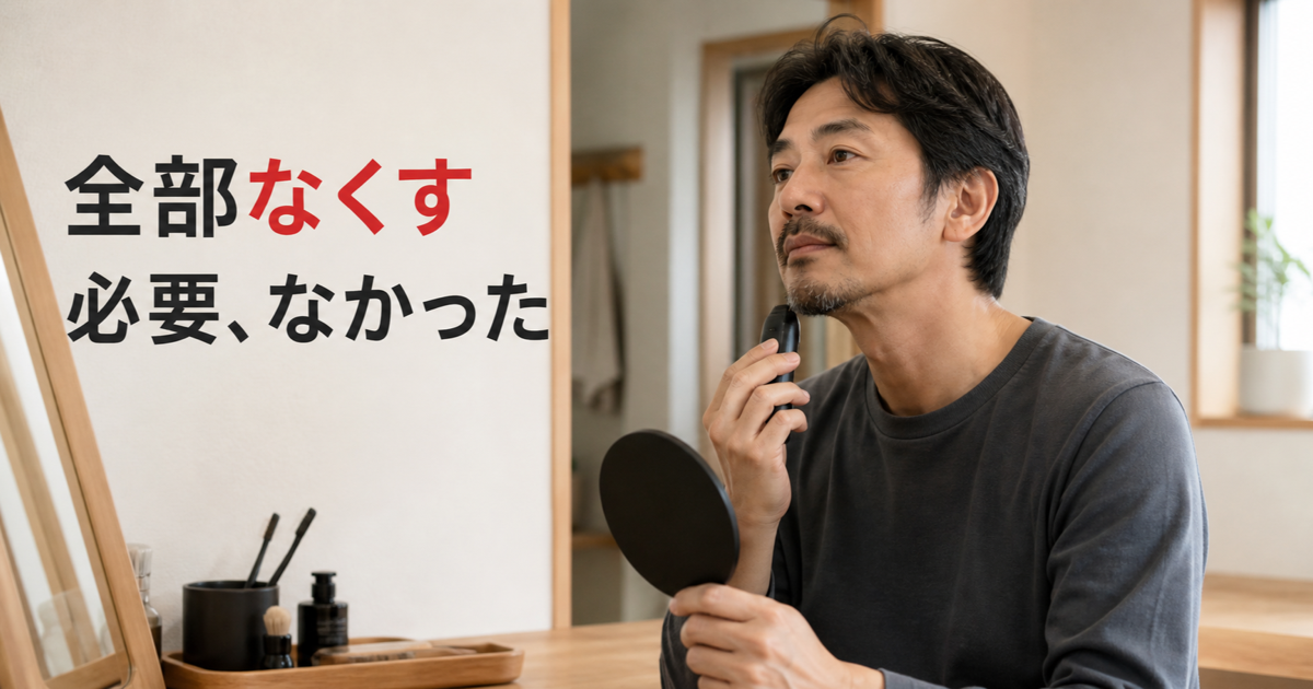 ヒゲのデザインを選べることを示すアイキャッチ