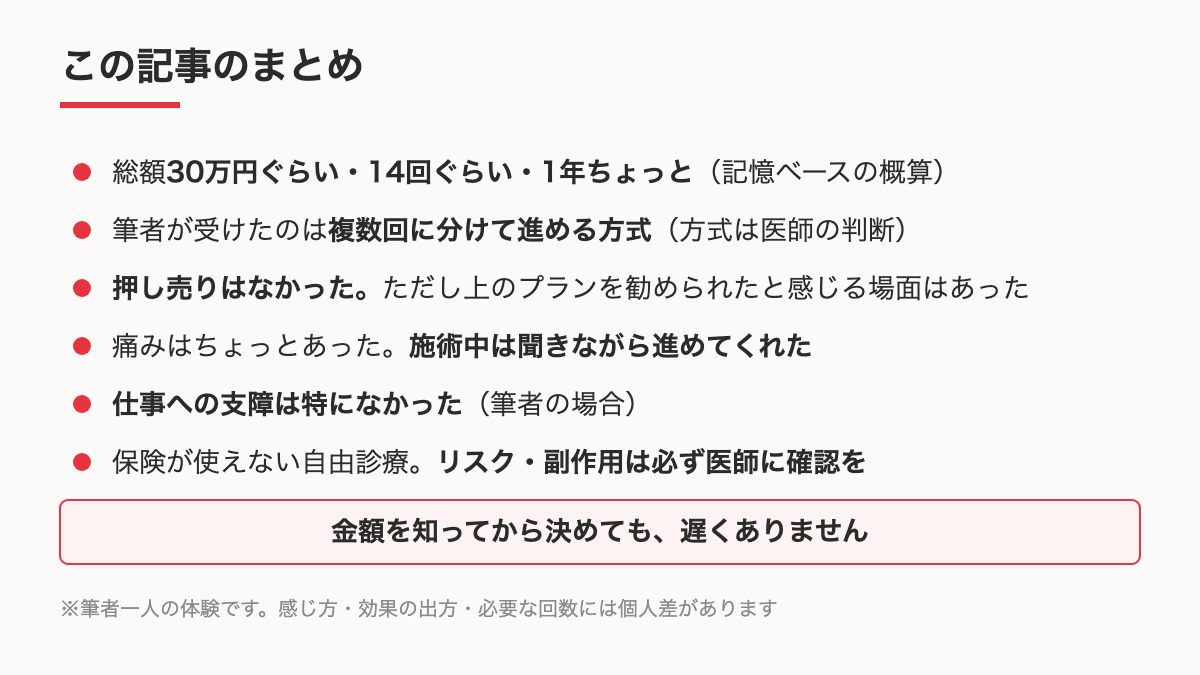 シミ取り記事の要点をまとめた図のイメージ